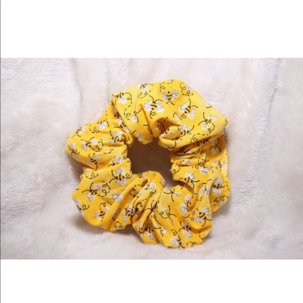 sparkly bumble bee hair accessory scrunchies